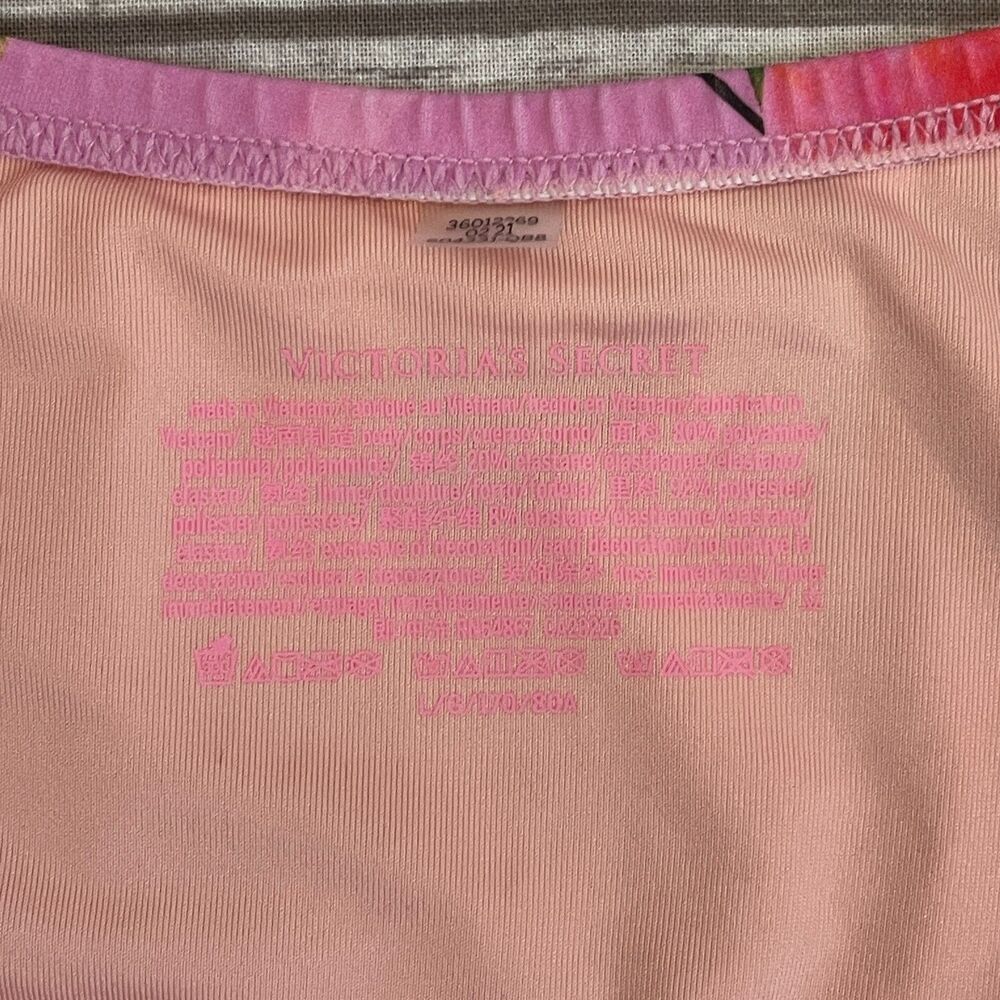 Victorias Secret Floral Bikini Swimsuit Set Padded Top 34D High Waisted Bottom L - Picture 11 of 11